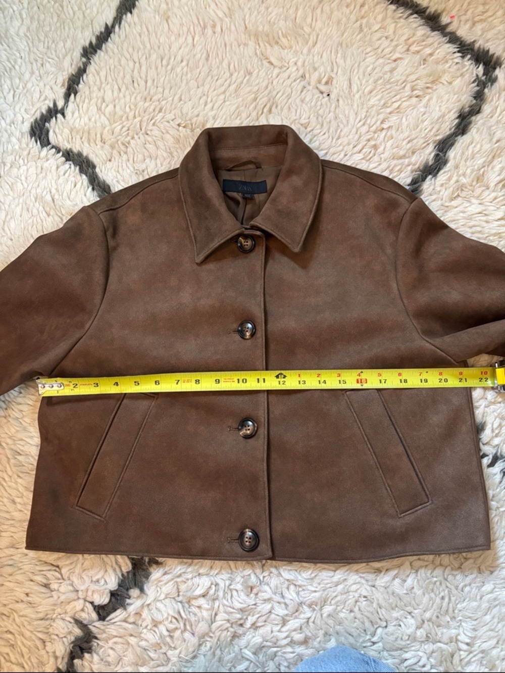 Zara Brown Button-Front Jacket - Picture 10 of 17